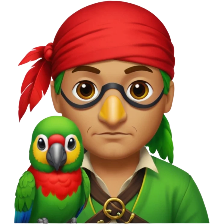 pirate and parrot emoji