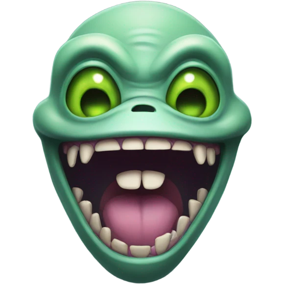 Alien with big teeth emoji