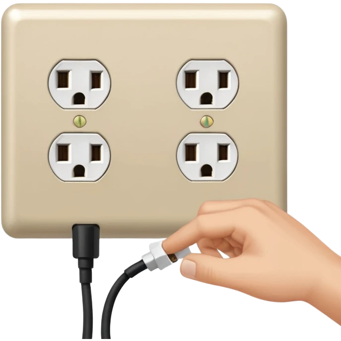plugging a plug to an outlet emoji