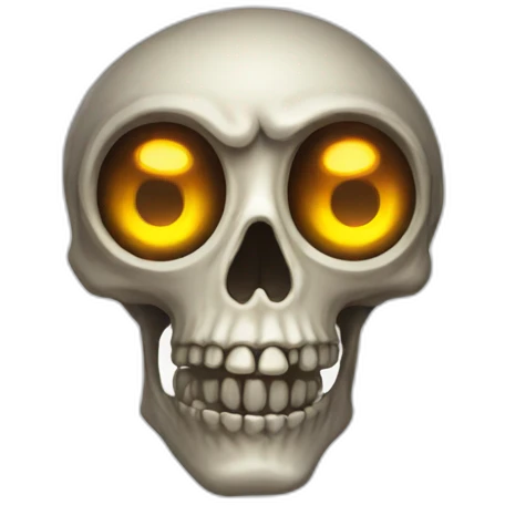 skeleton glowing eye emoji