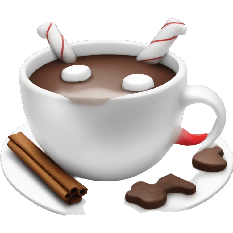 Christmas hot chocolate making kit emoji