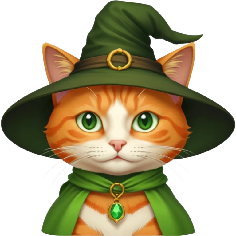witchy orange cat emoji