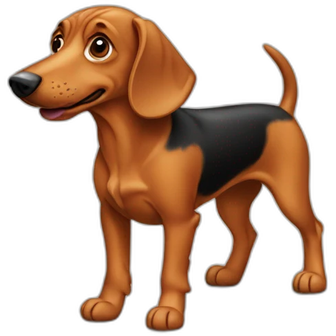 Teckel dog walking emoji