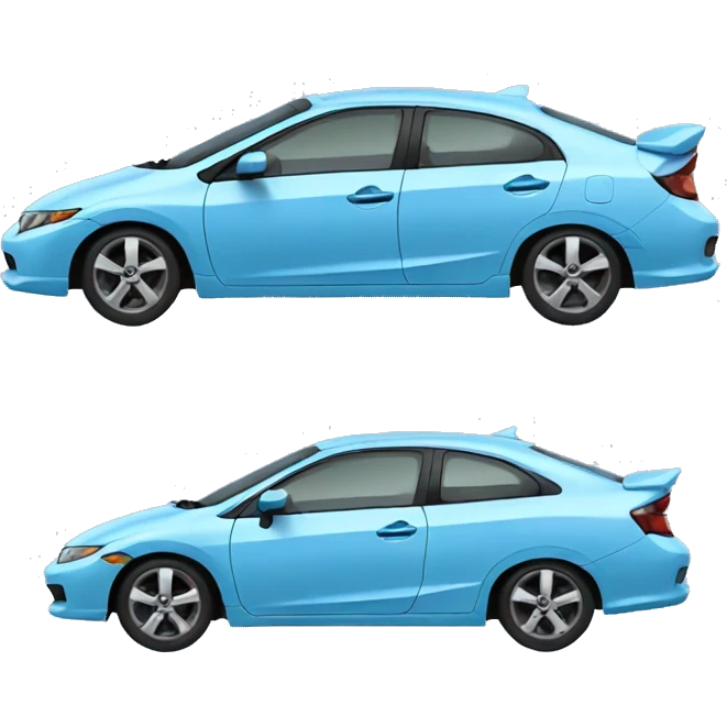 Light blue Honda civic emoji