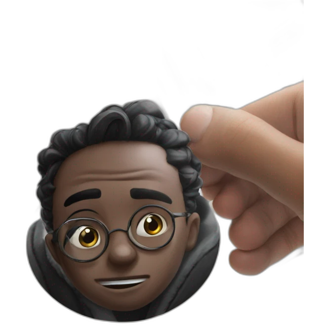 solo boy with black hair emoji