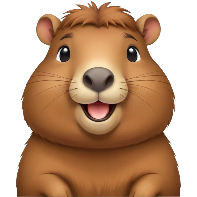 cute happy capybara emoji