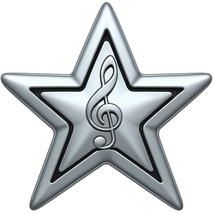 star shaped into music emoji