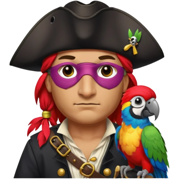 pirate and parrot emoji