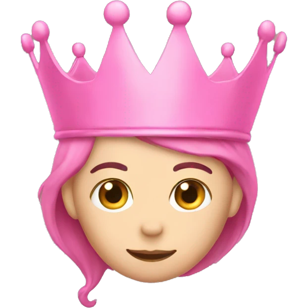 Pink crown emoji