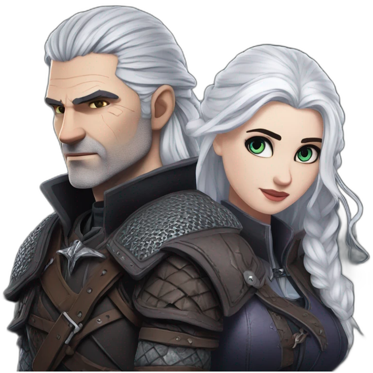 Geralt and Yennefer emoji