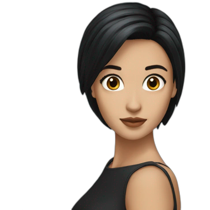 irina black hair emoji