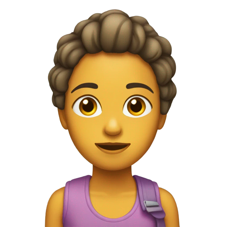 Chica con pelo largo y lacio  emoji
