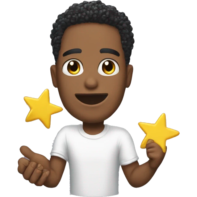 bb trickz con una estrella en la mano  emoji
