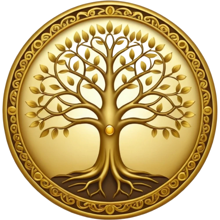 Golden mandala tree emoji