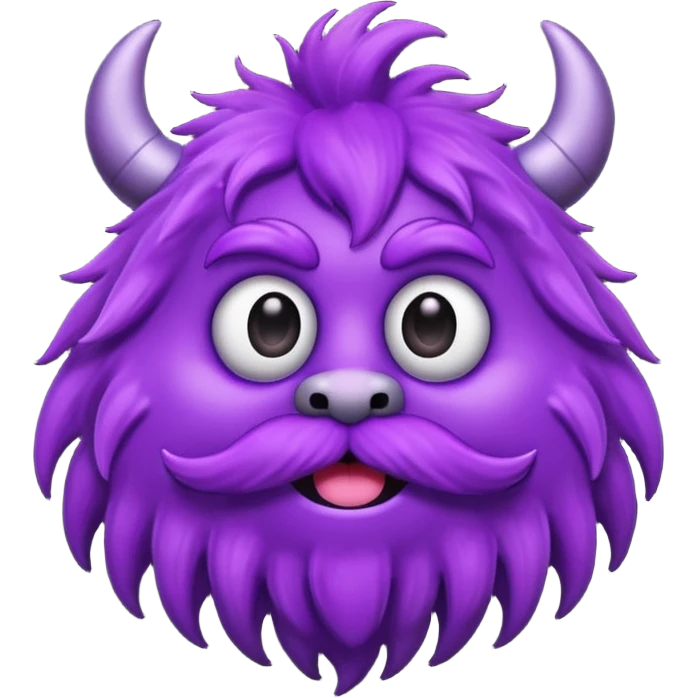 purple monster mustache emoji