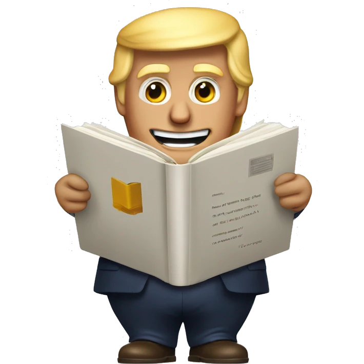 Donald trump read book emoji