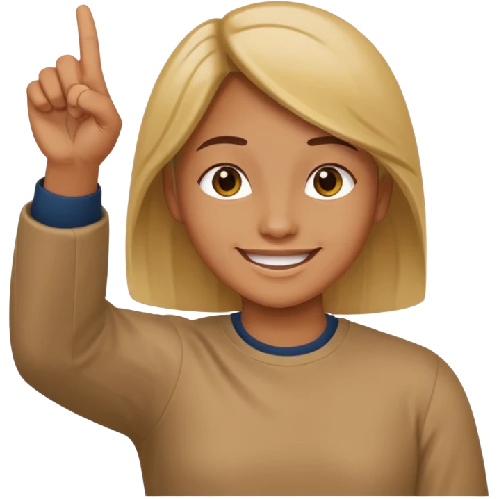 Draw a picture of a person pointing to themselves with their other hand raised. emoji
