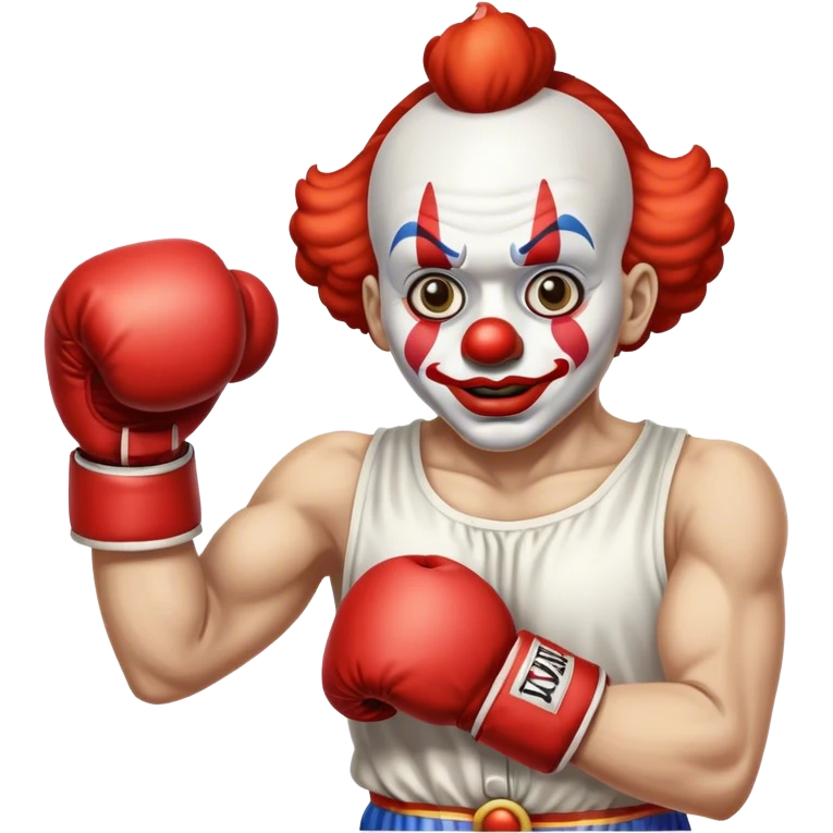 Clown boxing me emoji