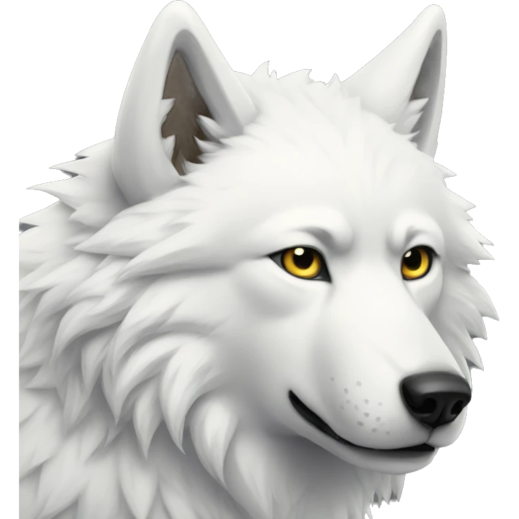 furry white wolf tell bark emoji