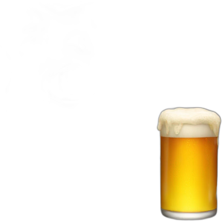 Cat with beer emoji