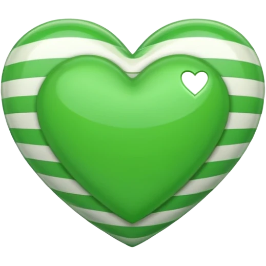 green heart with a striped pattern emoji