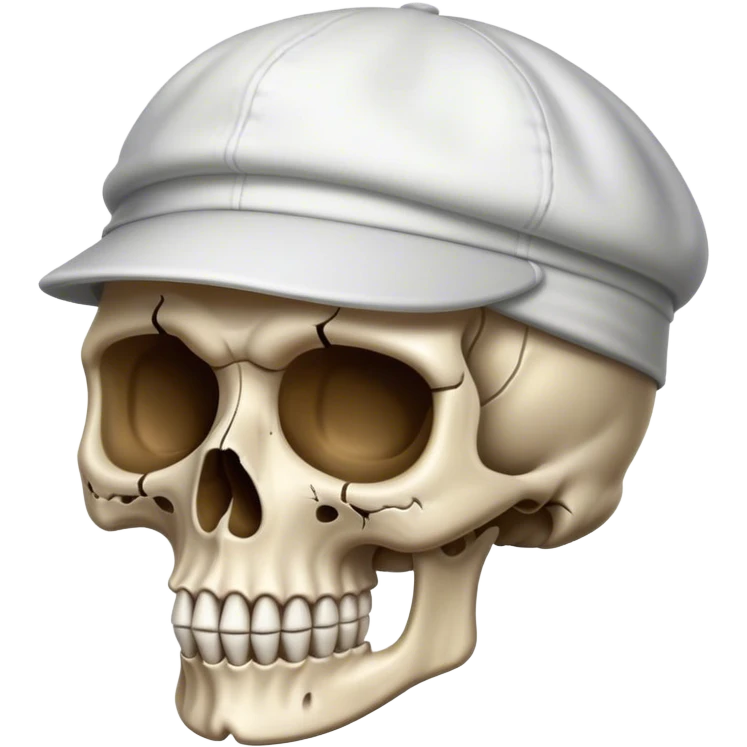 skull with a backwards cap on emoji