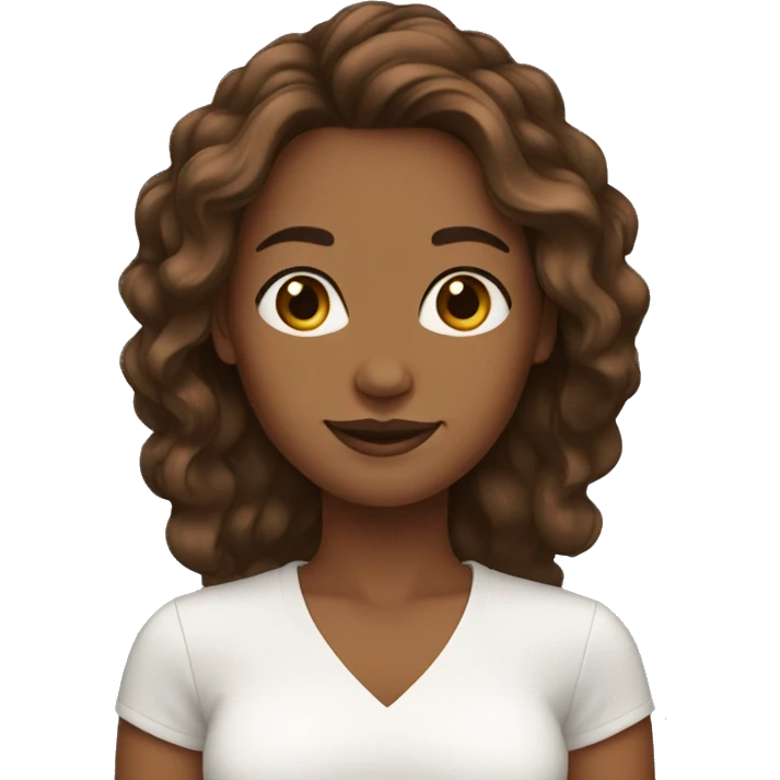 40 year old brown skin brown hair woman  emoji