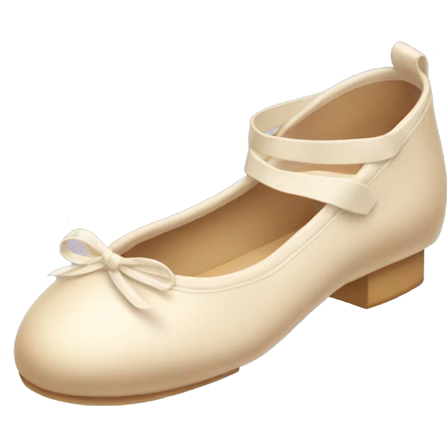 Cream colored ballerina shoes emoji