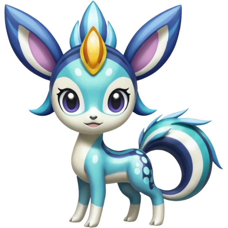 Shiny Spotted Striped Colorful-Fruity-Splash-marked Meloetta-Kyurem-Dialga-Suicune-Pteromon-hybrid emoji