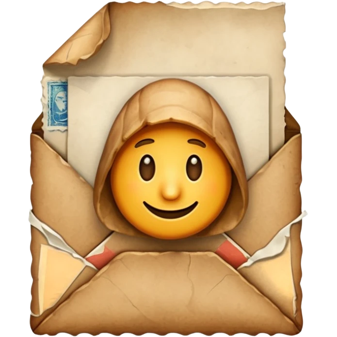 Letter with stamp on it emoji