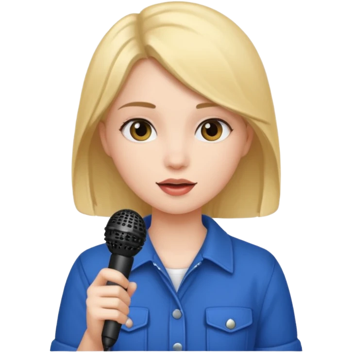Girl with Microphone emoji