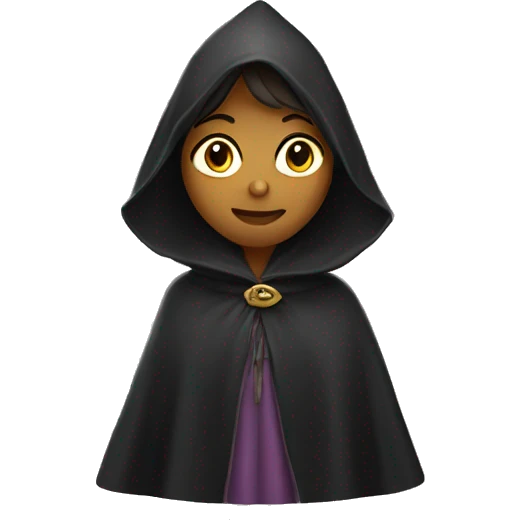 Lady wearing a cloak emoji