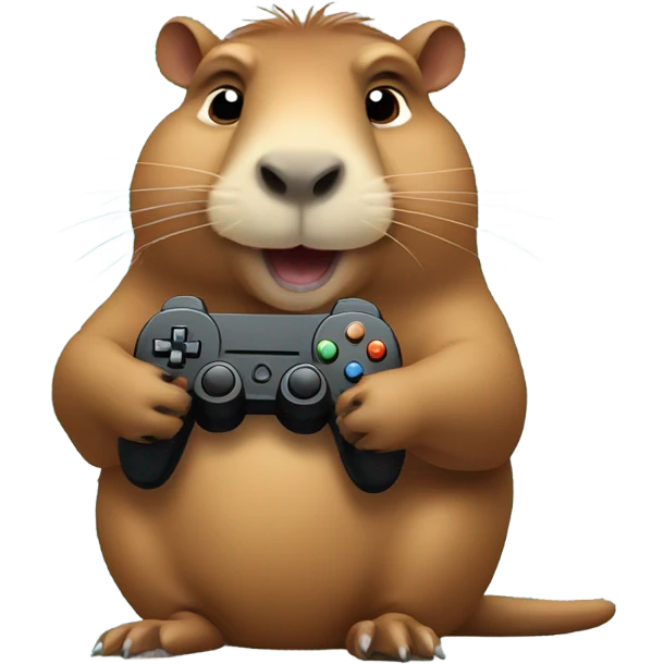 capybara playing video game  emoji