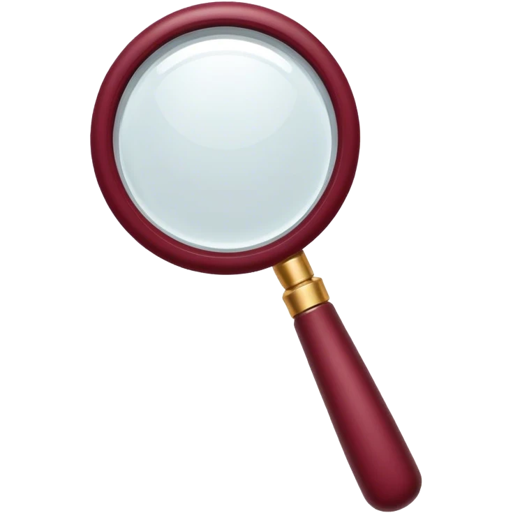 magnifying glass for stamp burgundy emoji
