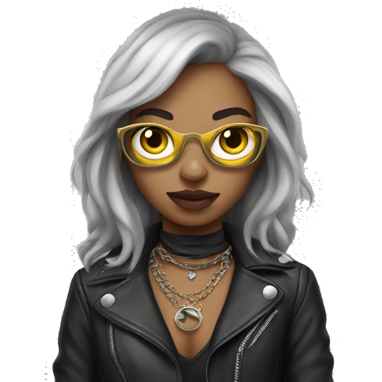 Rockstar-girl-3 eyes emoji