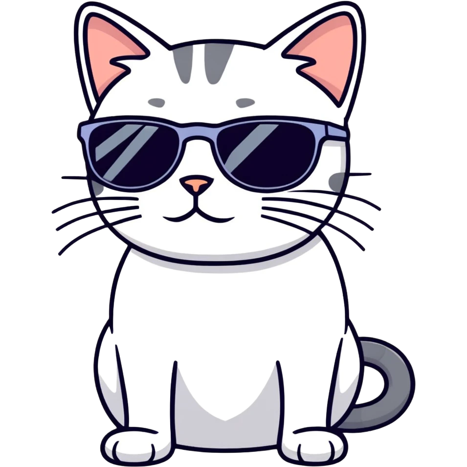 Cat with sunglasses emoji