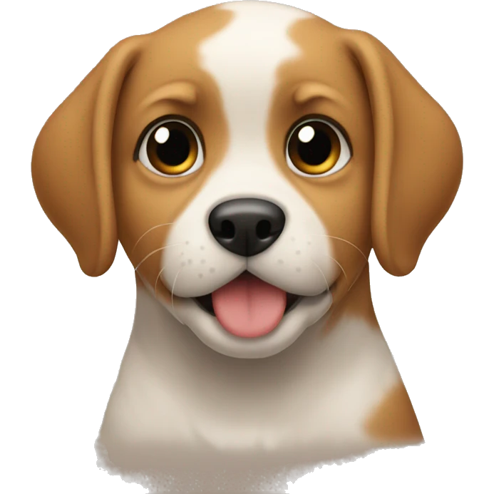 Puppy whit huddie emoji