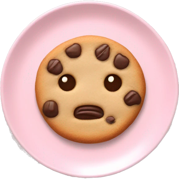 Warm cookies on a light pink plate  emoji