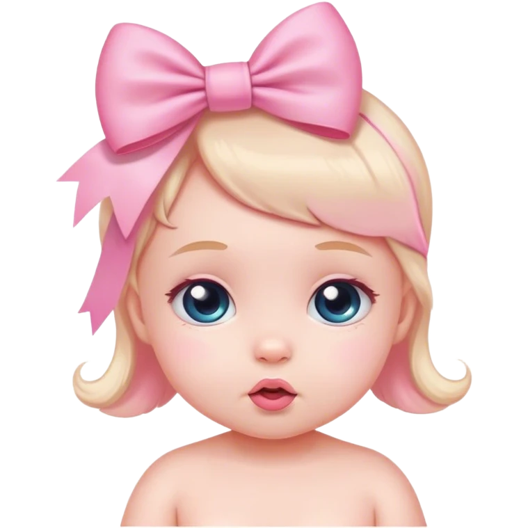 Cute baby pink bow  emoji