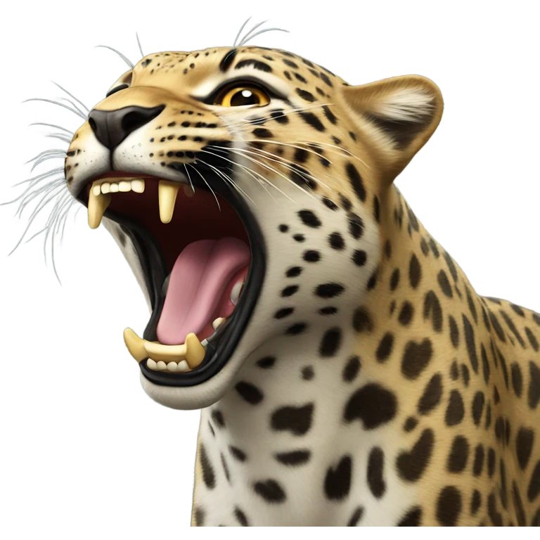Leopard roaring  emoji