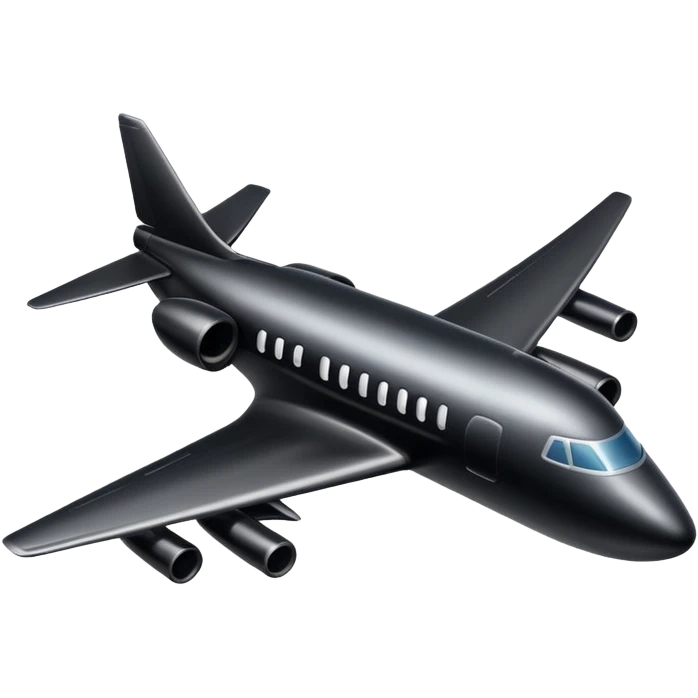 Black plane emoji