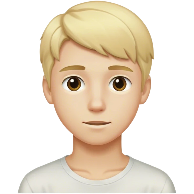 Un chico rubio adolescente  emoji