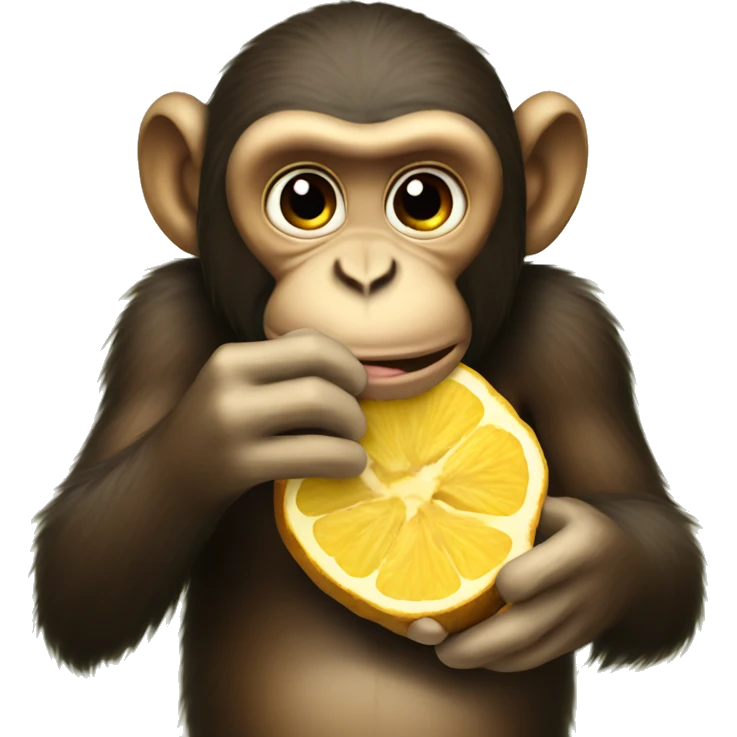 monkey eating whole ginger emoji