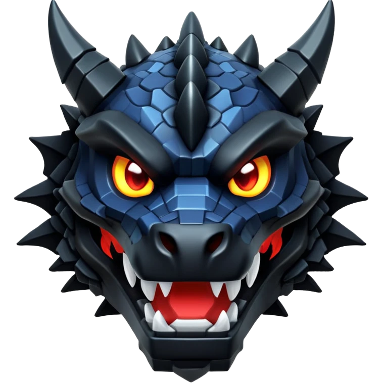 Minecraft black dragon head emoji