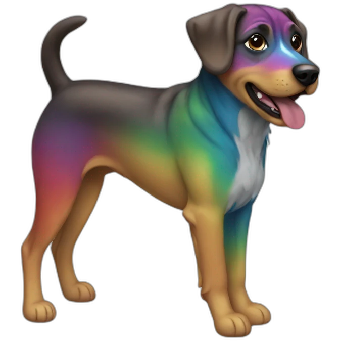 rainbow dog emoji
