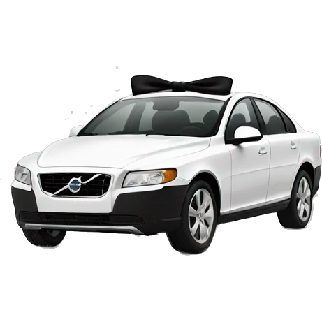 Volvo Wearing a Black Bow tie emoji
