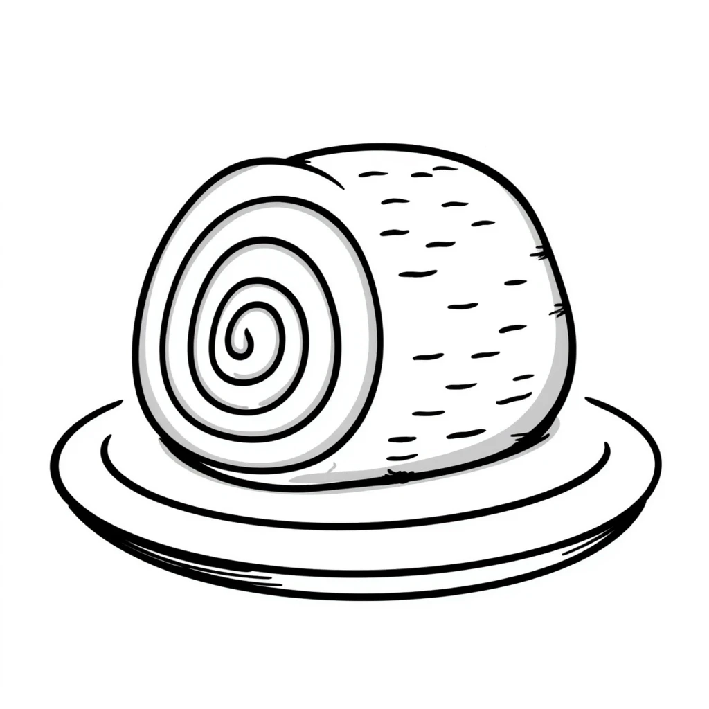 Hand-drawn spiral-cut holiday ham on a platter emoji