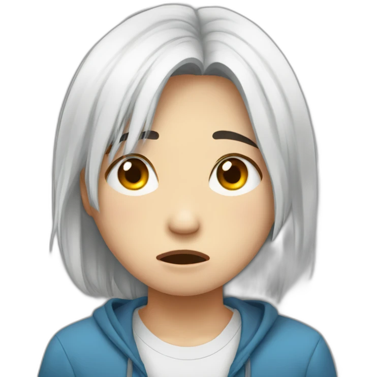 A corean who is crying  emoji