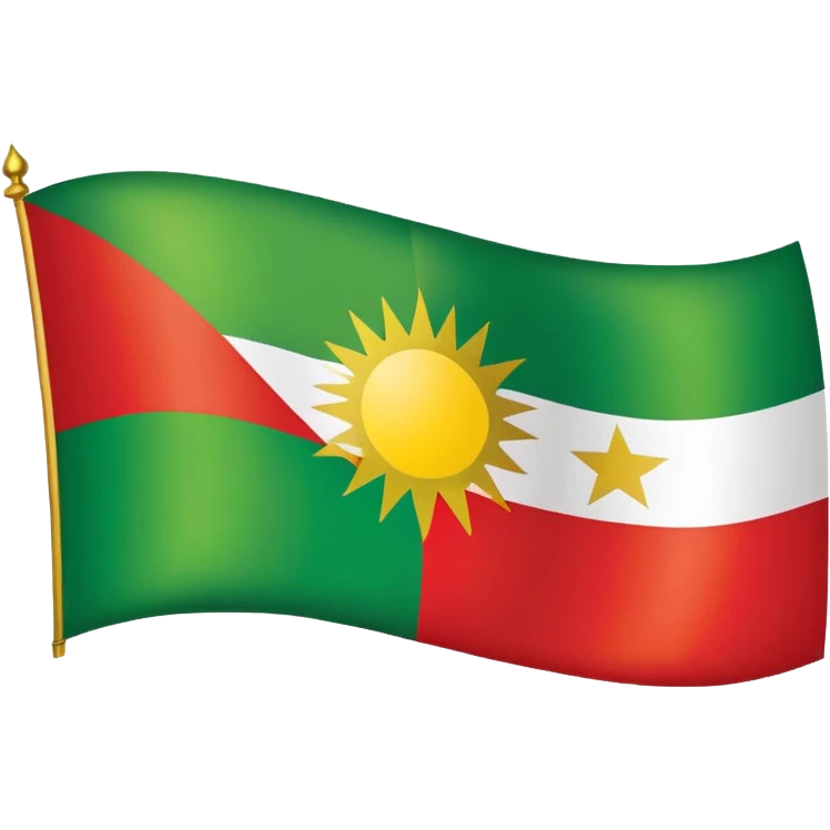 Kurdish flag with this modèle of flag 🇬🇭 emoji