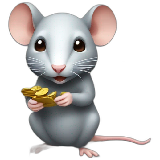 rat collecting money emoji